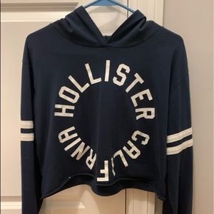 hollister navy blue boyfriend tee